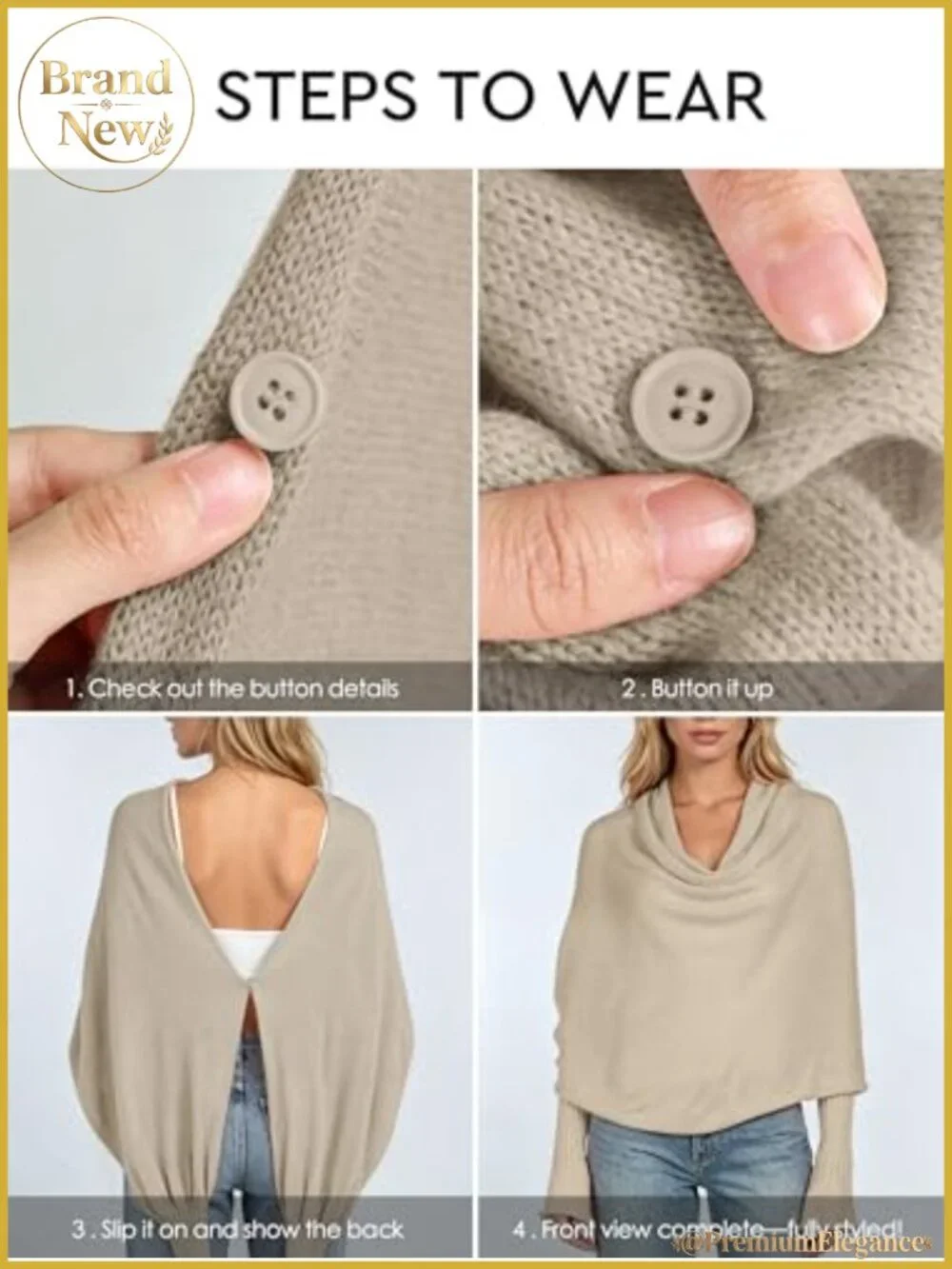 Soft Knit Sweater Shawl Wrap Women Criss Cross Long Sleeve Bridal Shrug